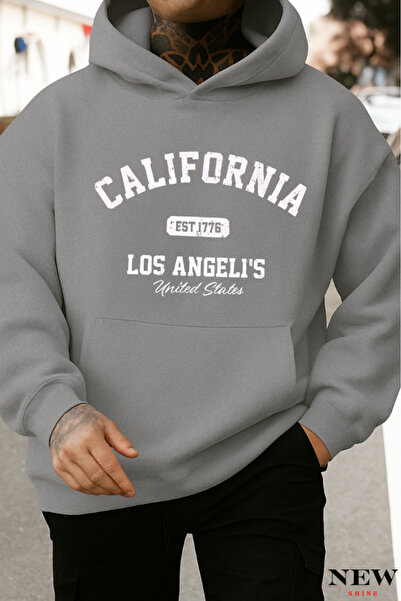 New Shine سويت شيرت مطبوع من كاليفورنيا لوس أنجلوس