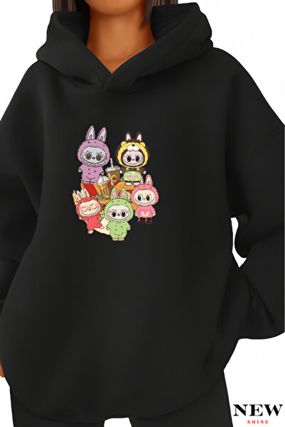 New Shine Labubu Baskılı Dukserica