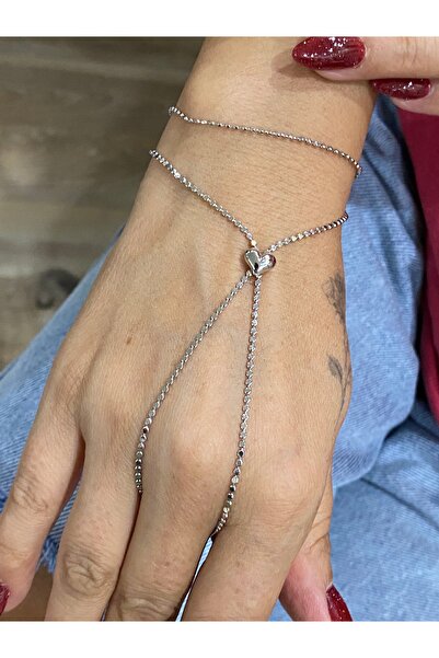 kurukafagift Şahmeran Steel Bracelet with Heart in the Middle Model