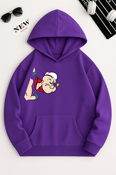 New Shine سويت شيرت مطبوع عليه شخصيات كرتونية