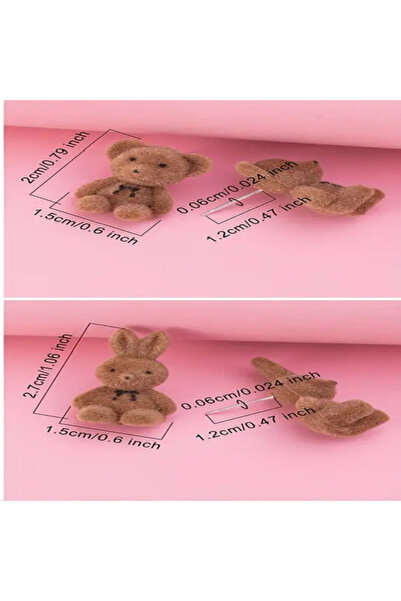 MAVIGOK Sevimli kahverengi haki hayvan küpe Peluş tavşan ayı küpeler kızlar için hediye olarak uygun