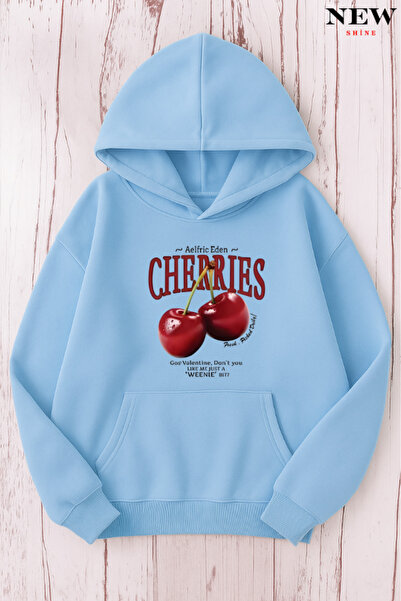 New Shine Суитшърт с принт на череши