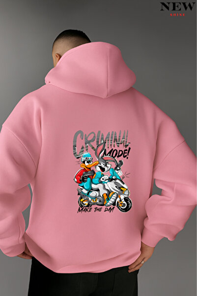 New Shine سويت شيرت مطبوع عليه وضعية جريمة