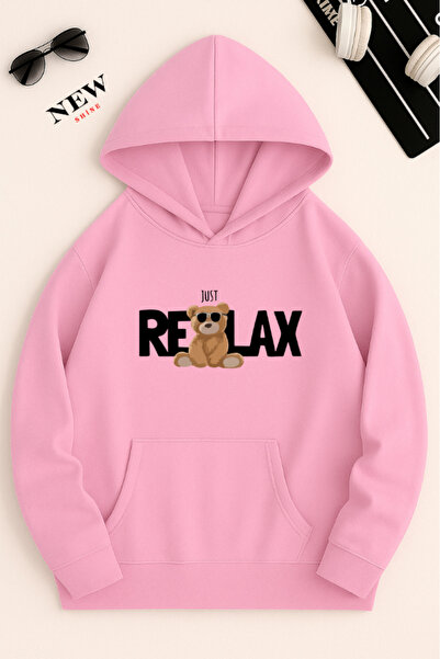 New Shine سويت شيرت مطبوع عليه ريلاكس