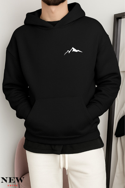 New Shine Φούτερ με στάμπα βουνού