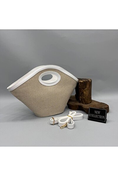 RMY MODA Leather Detailed. Wicker, Compartmentalized, Large Interior Volume, ...