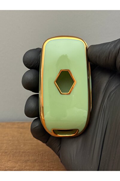 Mavi Keys Husă pentru chei din silicon cu 3 butoane compatibilă cu Renault Talisman, Megane 4, Taliant – Culoare verde