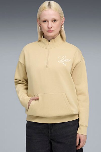 Puma Γυναικείο φούτερ Ess Script Half-Zip Crew