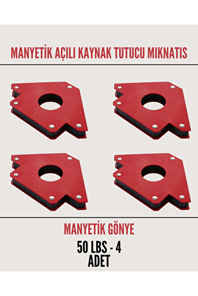 AYMAGNET Mıknatıslı Kaynak Gönyesi, Manyetik Açılı Kaynak Tutucu Mıknatıs - 50 LBS 4’LÜ SET