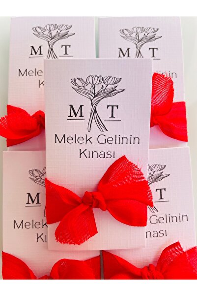 50 Adet Kişiye Özel Tasarım Dağıtmalık Hediyelik Kına, Kına Gecesi, 6 Ay Kınası, Hediye Kına Paketi