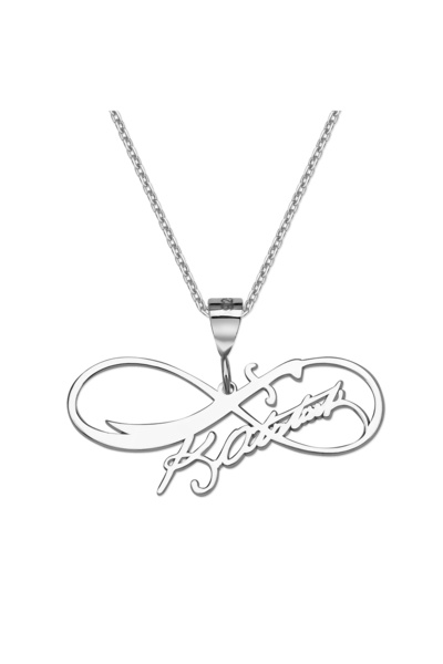 GUS Silver Atatürk Imzalı Zülfikar Sonsuzluk Gümüş Kolye