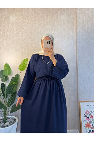 Moda Lippa Navy Blue Muslin Loose Blouse