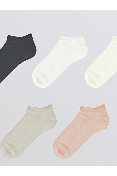 LC Waikiki Sparkling Selections from Shining Store |   Women's Plain Booties Socks 5 Pack