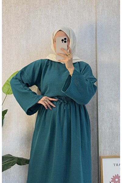 Moda Lippa Μπλούζα Casual από Πράσινη Μουσελίνα Βενζίνης