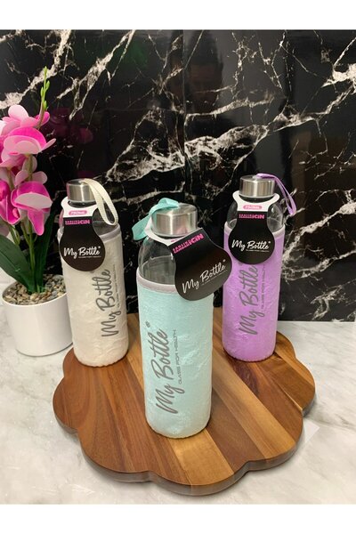 LİLA HOME 750 ml Water Bottle with Colorful Plush Cover