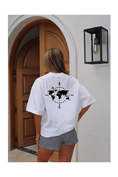 Tubinyoo تي شيرت كبير الحجم مطبوع عليه ظهر وندر للجنسين