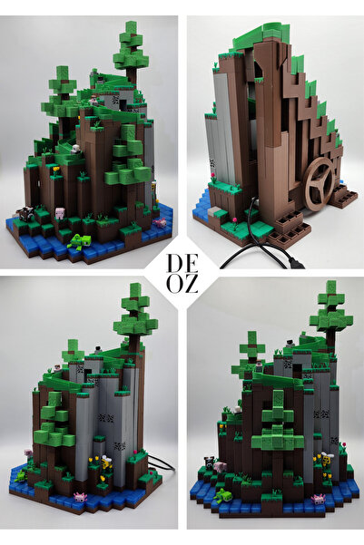 DEOZ3D Minecraft Esintili Maden Arabası Kovalamacası – USB TT Motorlu Bilye K...