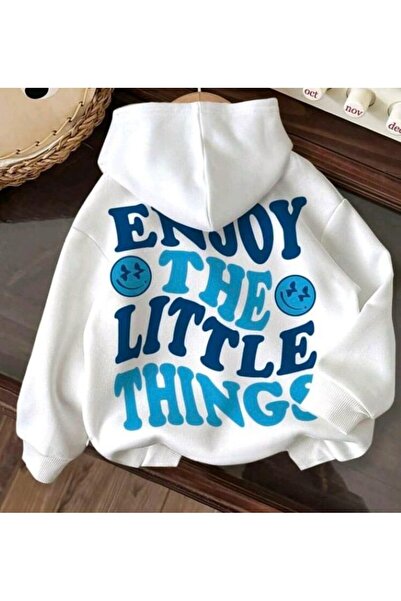 Elvino سترة بقلنسوة كبيرة الحجم مطبوعة عليها عبارة "استمتع بالأغراض الصغيرة" للنساء/الرجال مناسبة لكلا الجنسين