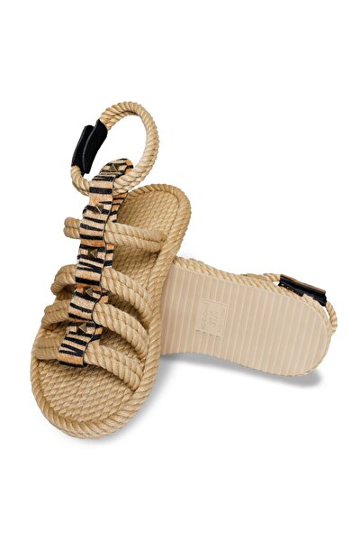 Nomadic Republic Srg.Zeb Serengeti Beige Zebra Women's Sandals