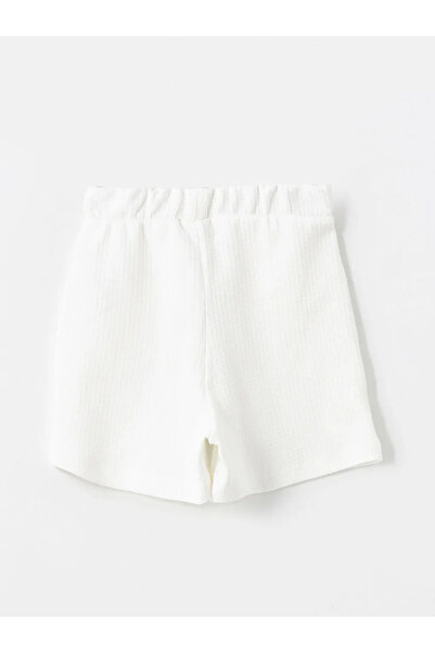 LC Waikiki Elastic Waist Textured Girl's Shorts