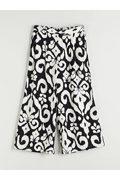 LC Waikiki Gemusterte Damen Capri mit Gummizug in der Taille