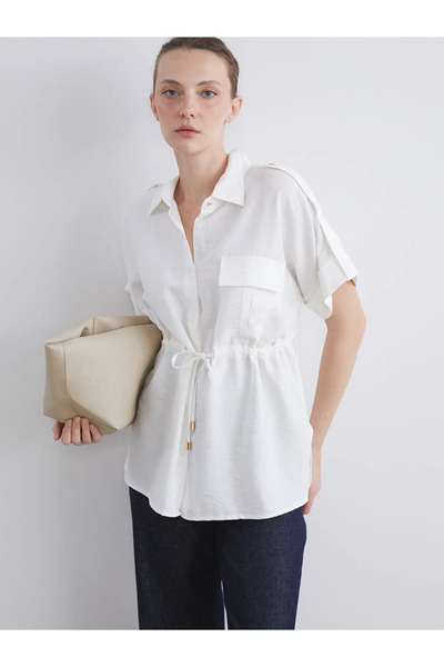 LC Waikiki Dobby Oversize Women's Shirt