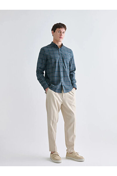 LC Waikiki Cămașă pentru bărbați în carouri cu mânecă lungă, cu ajustare normală