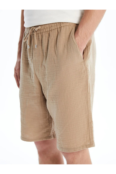 LC Waikiki Slim Fit Men's Shorts with Tie Waist Detail