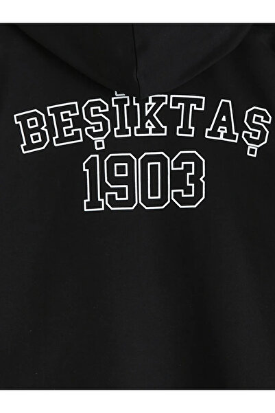 LC Waikiki Kapüşonlu b-j-k Baskılı Erkek Çocuk Eşofman Takımı