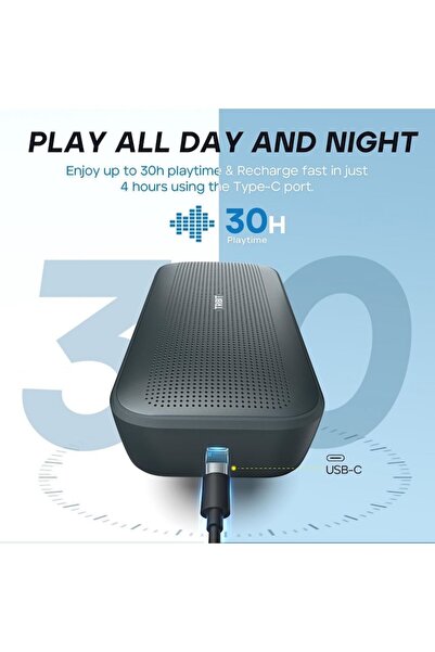 Tribit StormBox Flow Portable Speaker, Wireless, 25W, Waterproof IP67, Dustproof, Microphone, XBass,