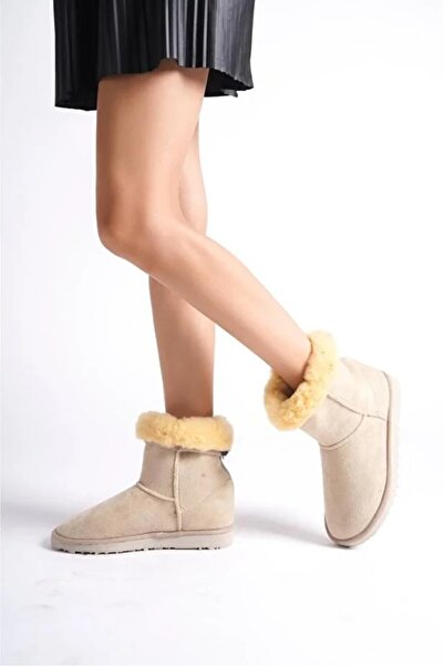 BY İMİS SHOES Süet Içi Kürklü Uzun Kadın Bot & Bootie