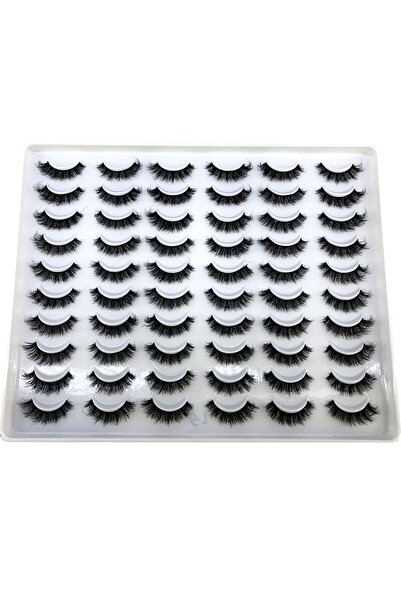 Choice6 30 زوجًا من رموش المنك ثلاثية الأبعاد الجديدة المصنوعة يدويًا من 30 زوجًا من الرموش الاصطناعية القصيرة المتقاطعة والطبيعية