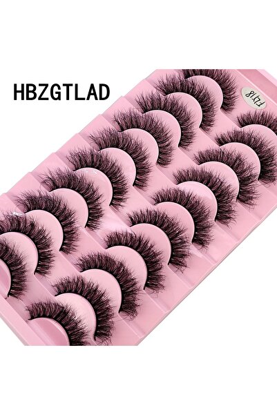 Choice6 10 أزواج من رموش Fly-18 المصنوعة يدويًا من فرو المنك الصناعي، رموش صناعية طبيعية، محاكاة للمكياج