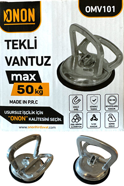 ONON HIRDAVAT 50 Kg Tekli Alüminyum Cam Seramik Fayans Ahşap Taşıma Vantuzu 12cm