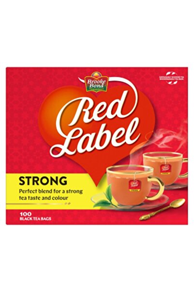 Brooke Bond شاي أسود ريد ليبل، 100 كيس شاي، نكهة قوية، سريع التحضير، شاي هندي...