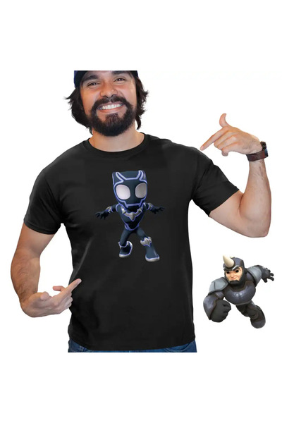 OEM Men's Black Panther Spidey T-Shirt