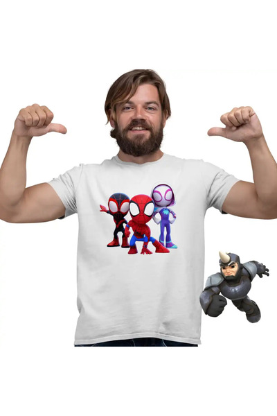 OEM Men's T-Shirt Spiderman Marvel All Team