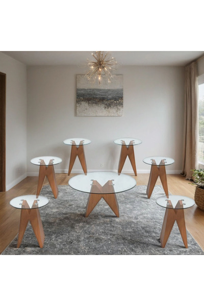 Tasamem Dafia 7-piece tea table set