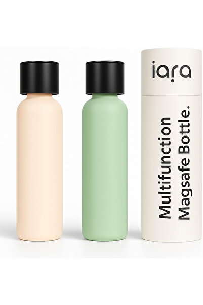 OEM Beige thermal water bottle with magnetic phone holder, 950 ml