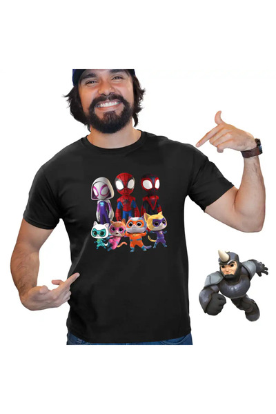 OEM Men's T-Shirt Spiderman Spin Ghost Super Kittens