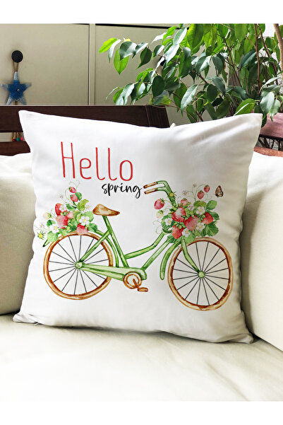 milroma Βελούδινο κάλυμμα μαξιλαριού με στάμπα Spring Written 43x43cm