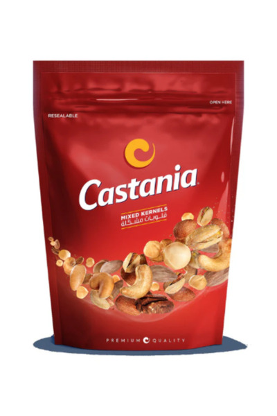 castania حبوب مشكّلة - مكسرات 300 غرام، عبوة من 4 قطع