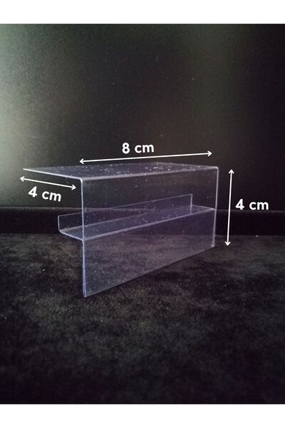 Şeffaf Etiket 50 Pieces Pvc Label Holders (8X4 cm) Transparent Label Holders for 18 mm Wooden Shelves, Fits 18 mm Chipboard