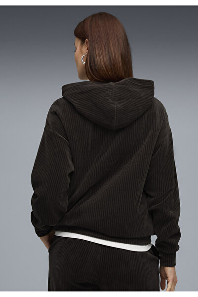 Puma Dámská mikina s kapucí Essentials Elevated Velour Rib