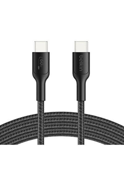 Belkin كابل مضفر مضفر للمزامنة والشحن من USB-C إلى USB-C