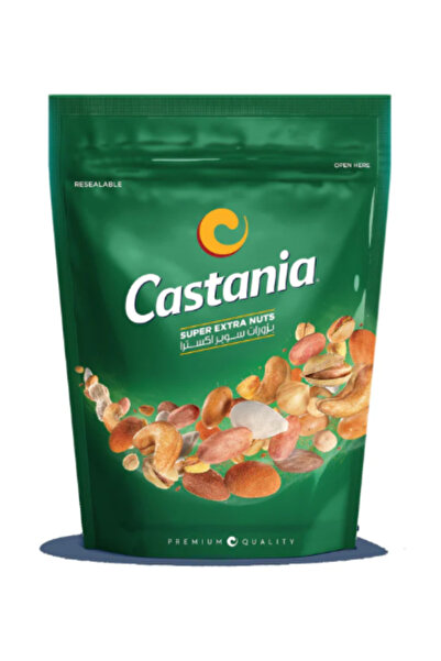castania مكسرات سوبر إكسترا مشكلة 300 جرام، عبوة من 4 قطع