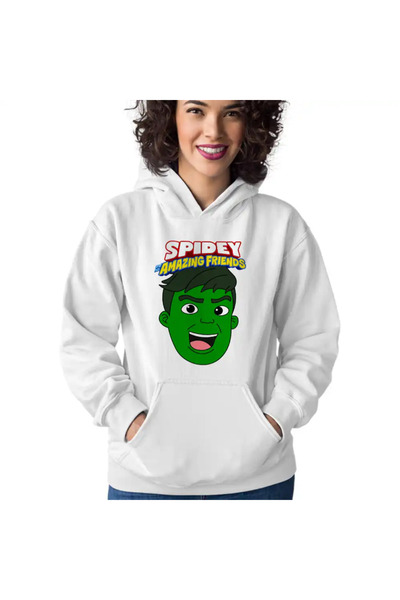 OEM Γυναικείο Φούτερ με Κουκούλα Hulk Spidey Marvel