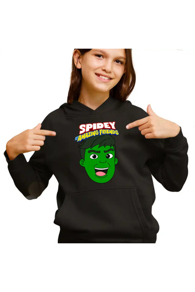 OEM Παιδικό Φούτερ Hulk Spidey Marvel Hulk για Κορίτσια