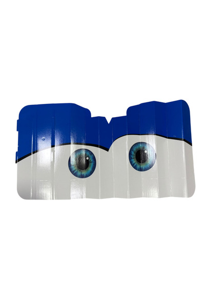 YGT Güneşlik Ön Cam Karton Göz Desenli Mavi-Beyaz 70x140 Cm Binek Araçlar İçin