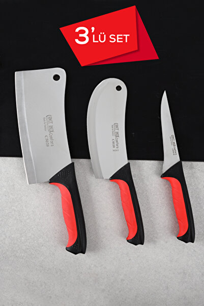 Cavit İnox SATIR BIÇAK KASAP SETİ 3 PARÇA